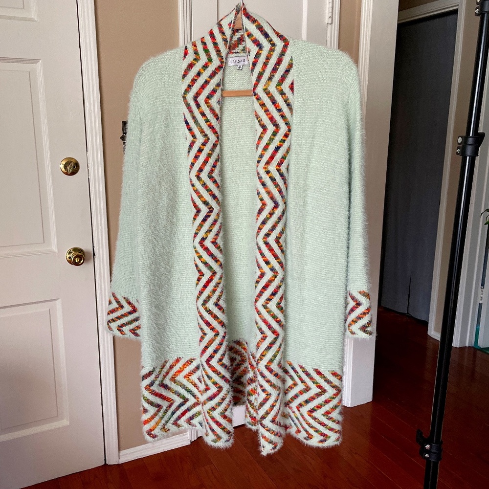 Ultra Soft mint green Sweater Jacket